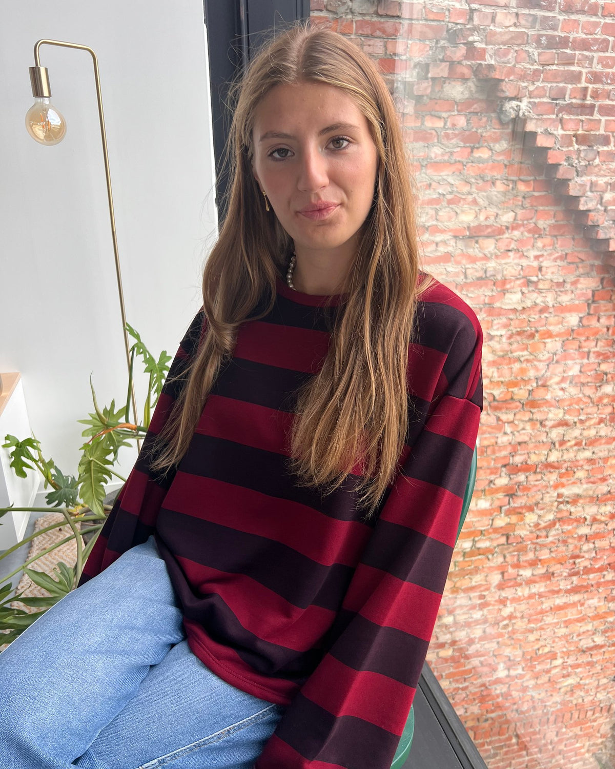 T-shirt-sweater streep