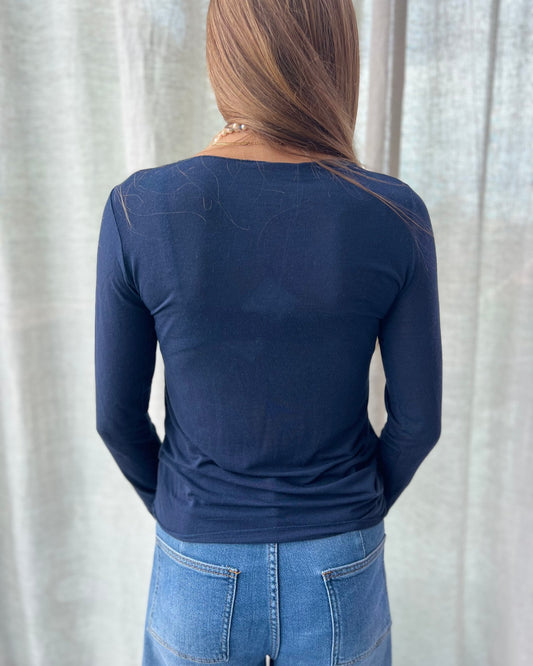 Cashmere Light Top – Navy