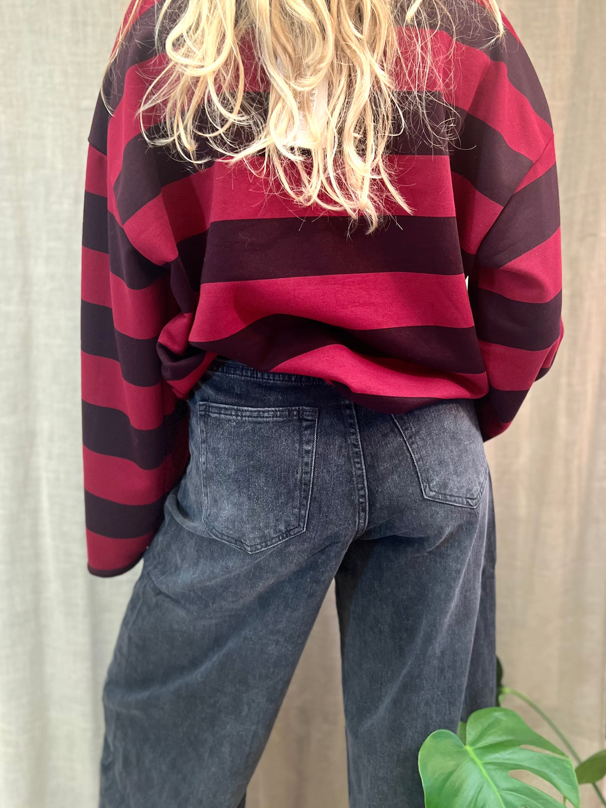 Jeans zwart-grijs balloon