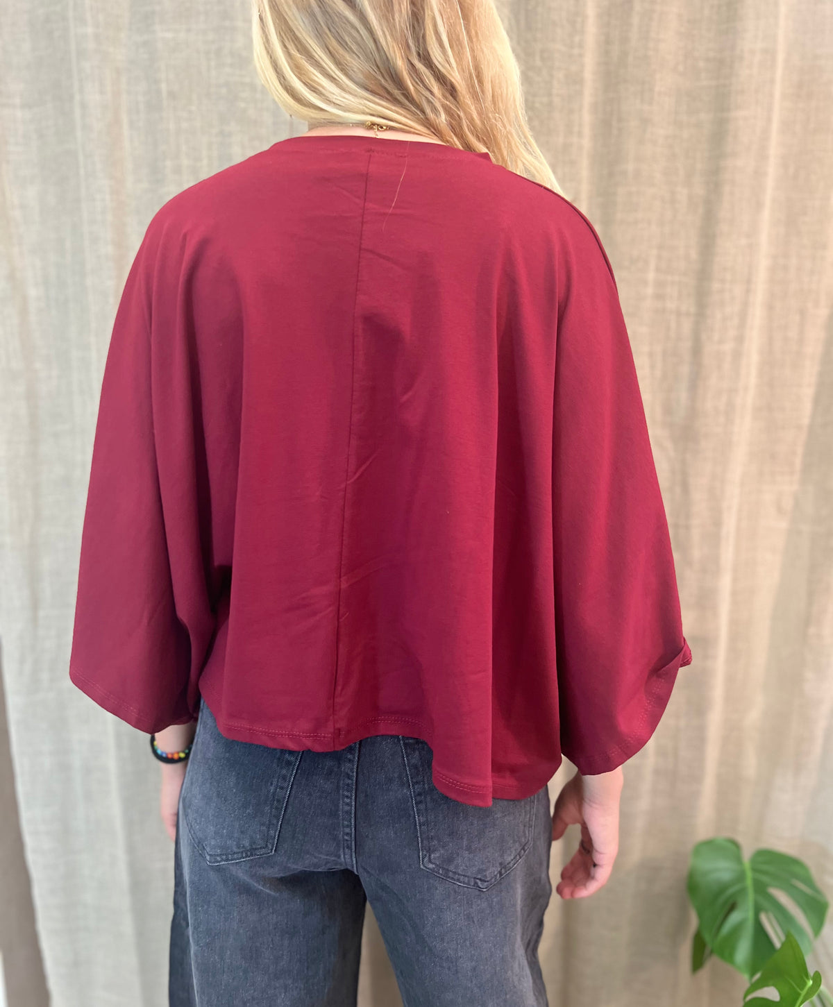 t-shirt bordeaux-batsleeves