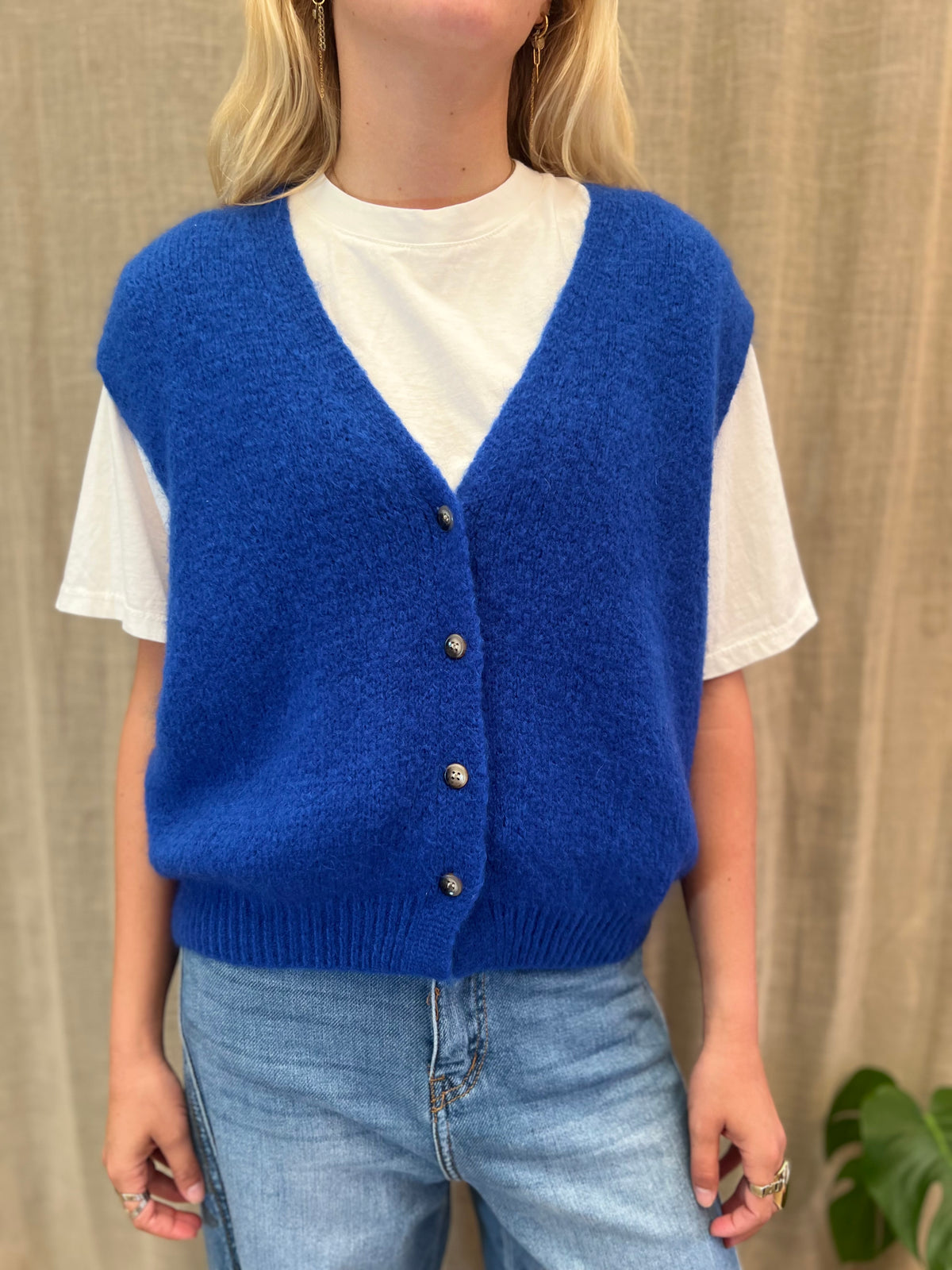 Bodywarmer electric blue