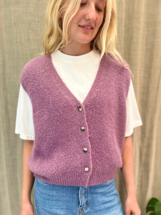 Bodywarmer alpaca lilac