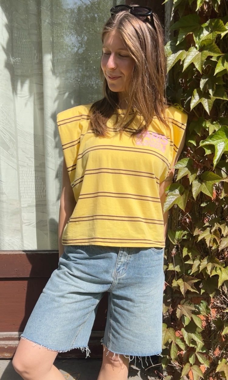 Tshirt zonder mouwen schoudervulling