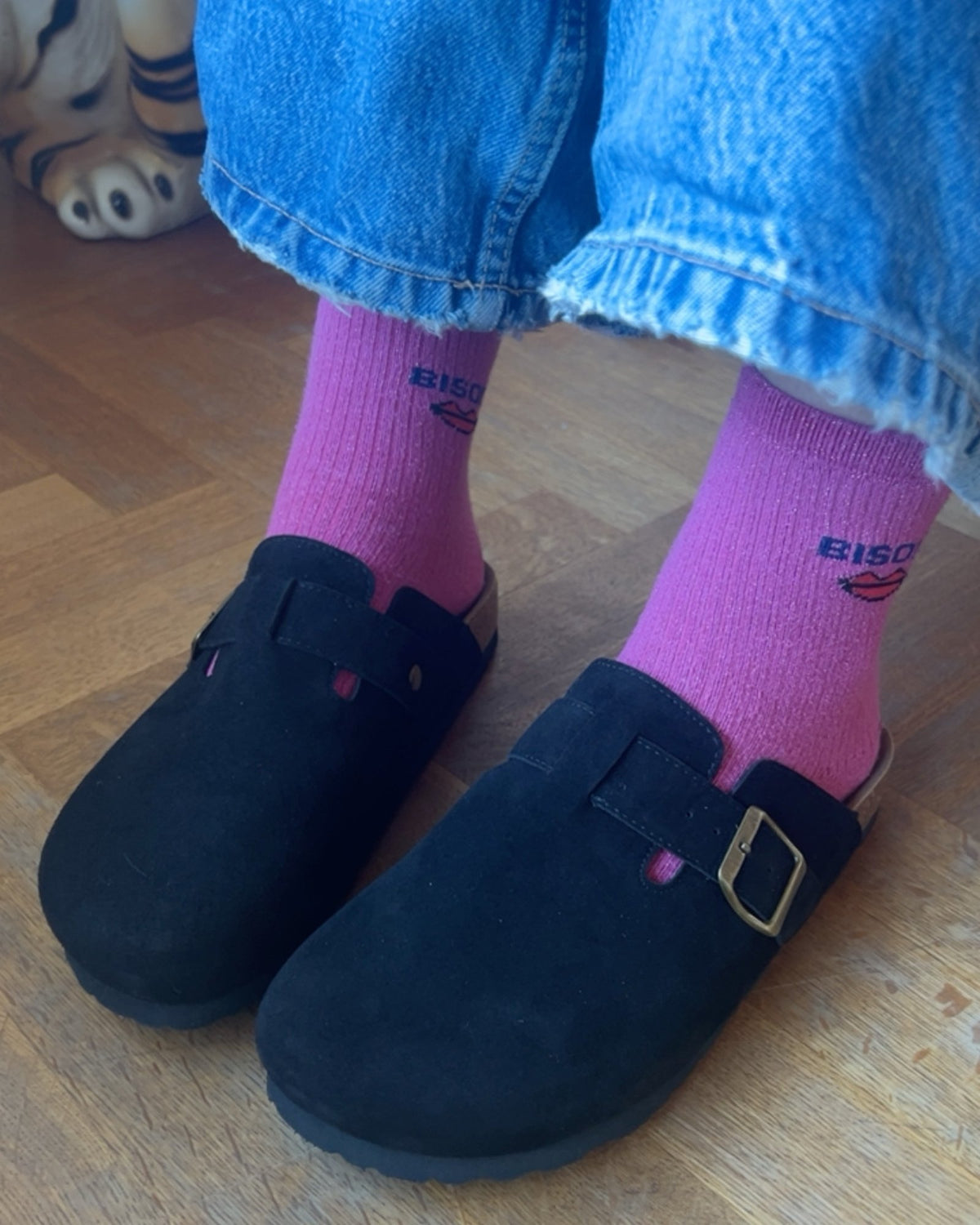 Zwarte clogs/mules