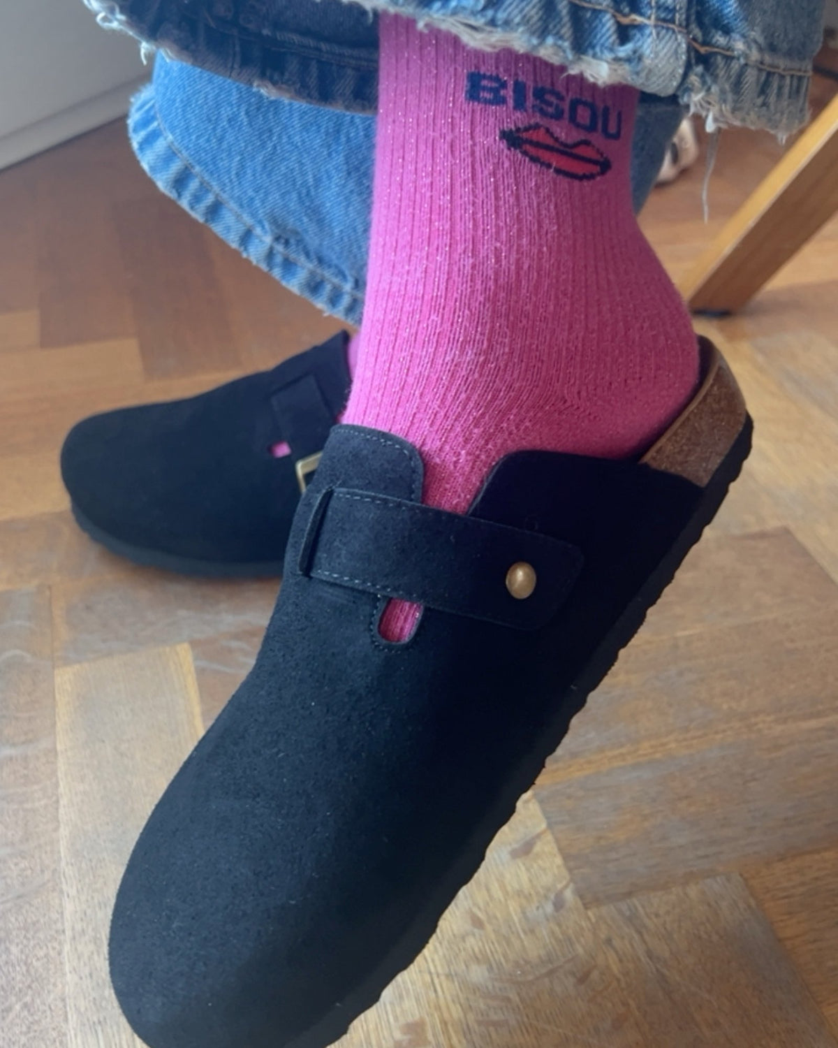 Zwarte clogs/mules