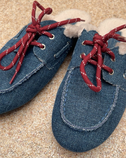 Loafer denim,  mules