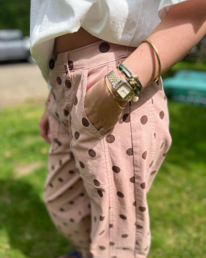 Balloon Dot Pants – Dusty Pink