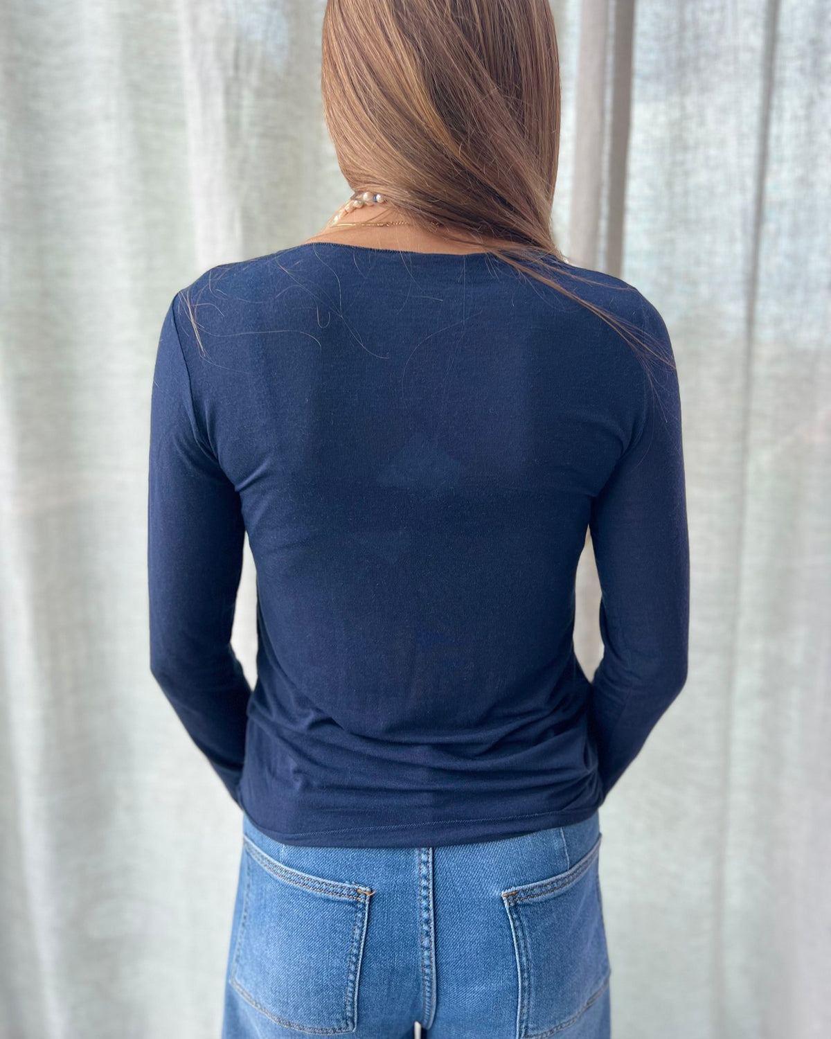 Cashmere Light Top – Navy