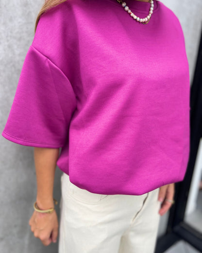 Ballon Top met Elastische Zoom – Fuchsia