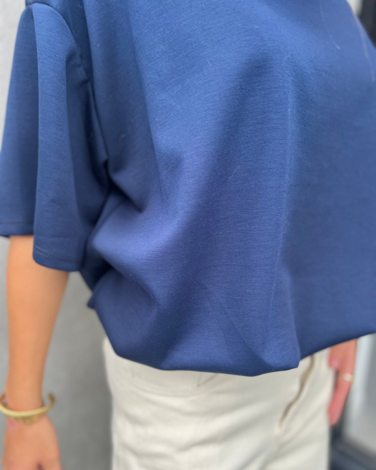 Ballon Top met Elastische Zoom – Navy