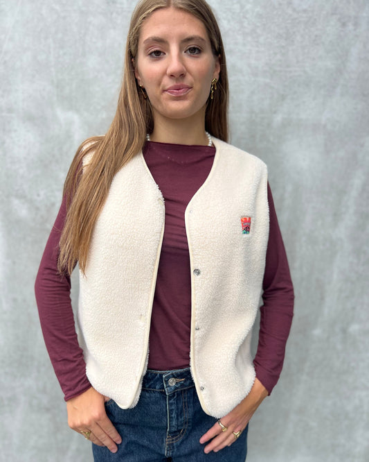 Super Soft Teddy Gilet – Cream