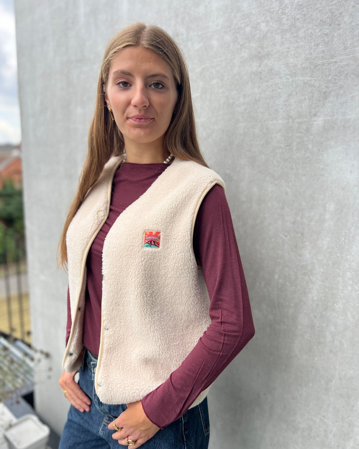 Super Soft Teddy Gilet – Cream