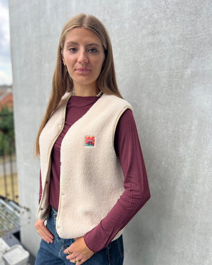 Super Soft Teddy Gilet – Cream
