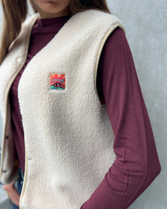 Super Soft Teddy Gilet – Cream