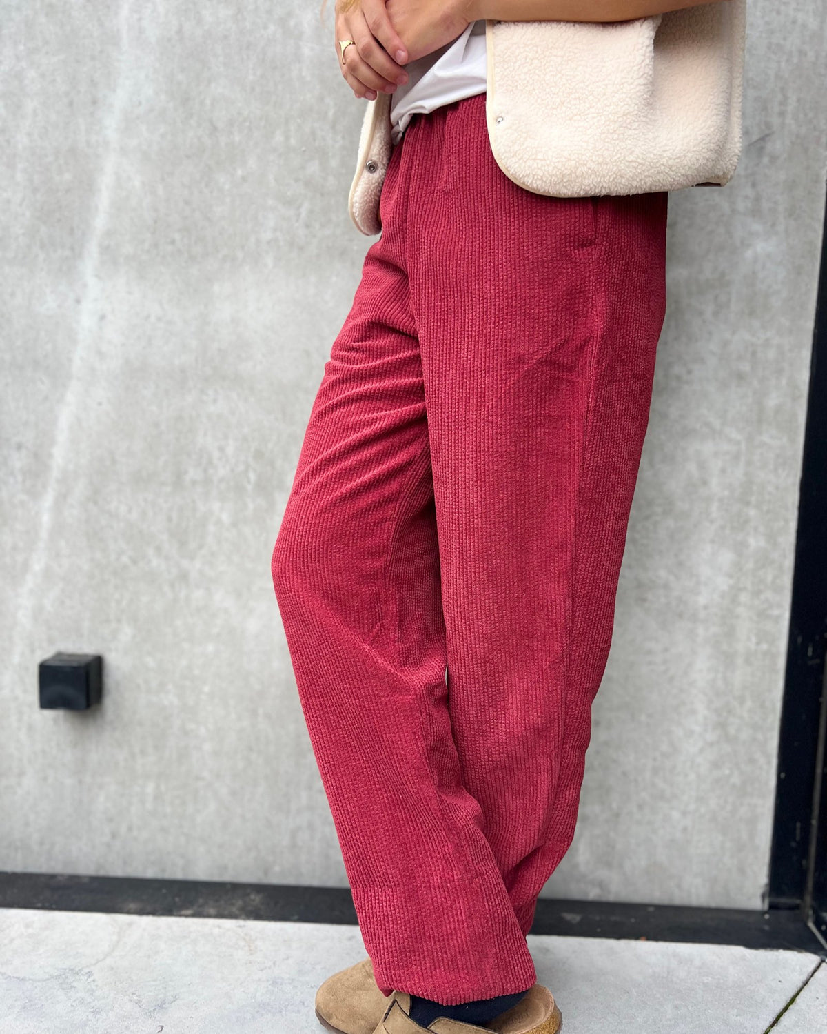 Rib broekje relaxed fit