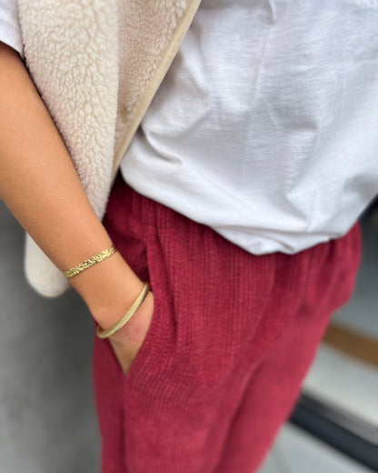 Rib broekje relaxed fit