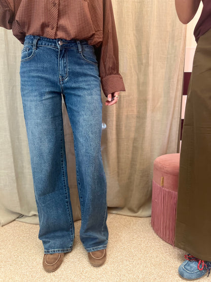 jeans lederen zakken