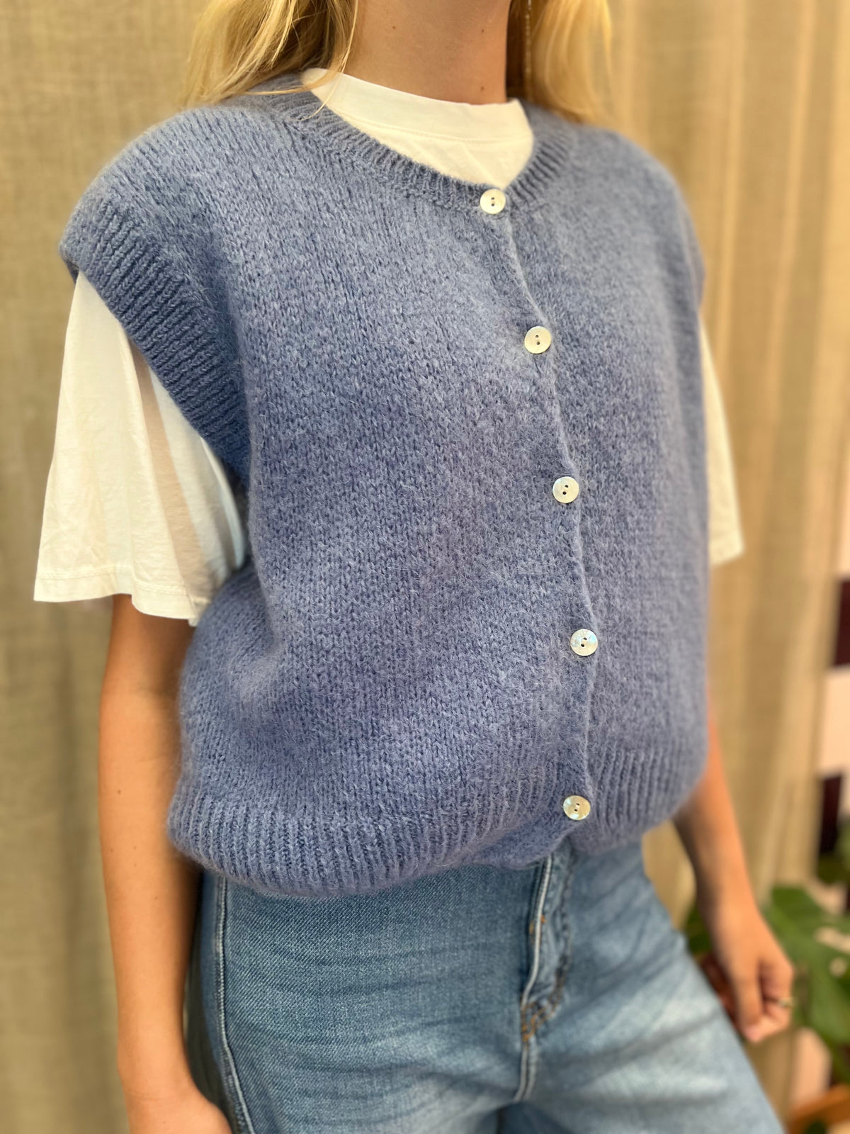 bodywarmer met alpaca wol
