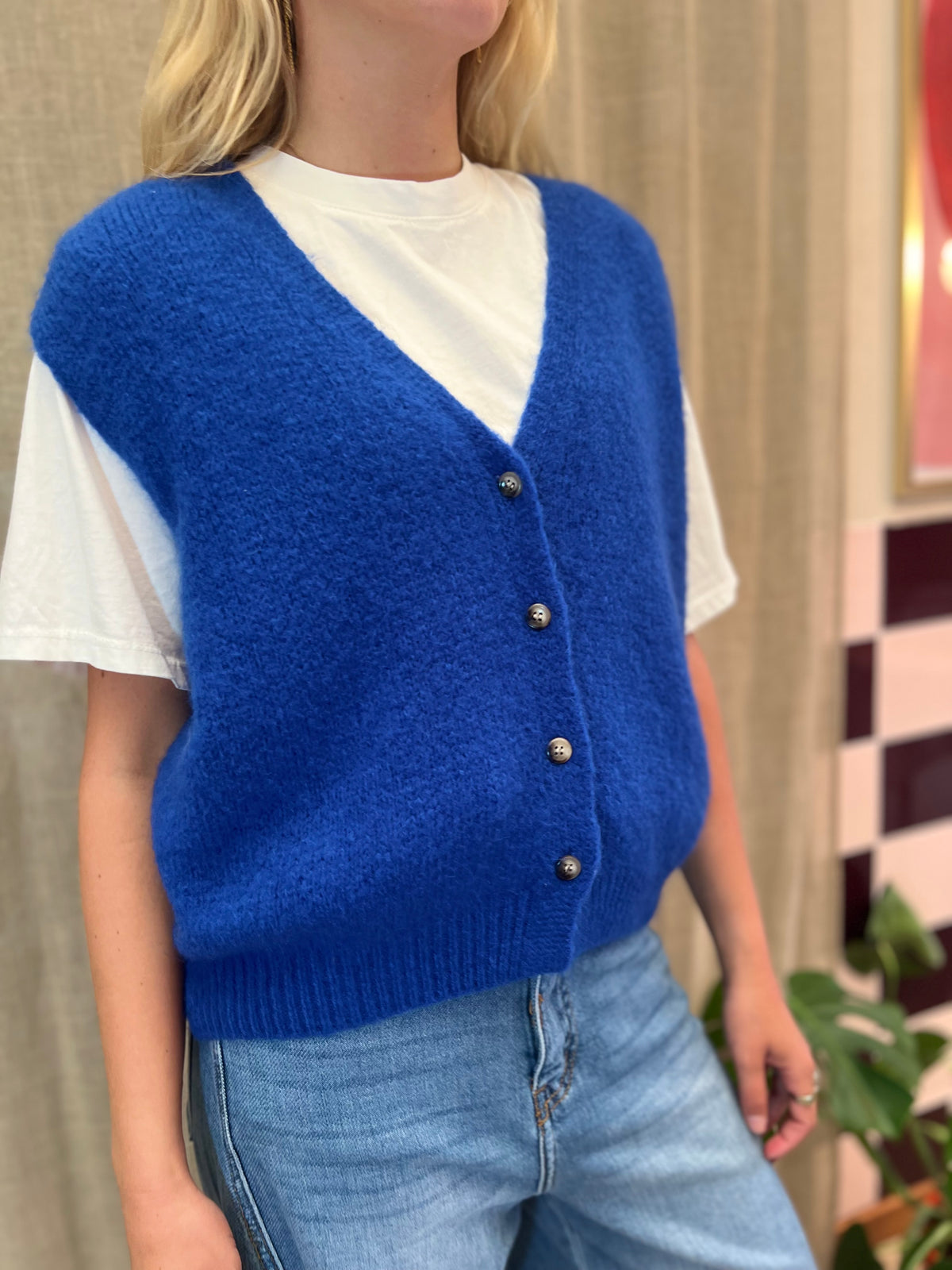 Bodywarmer electric blue