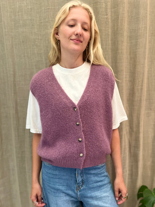 Bodywarmer alpaca lilac