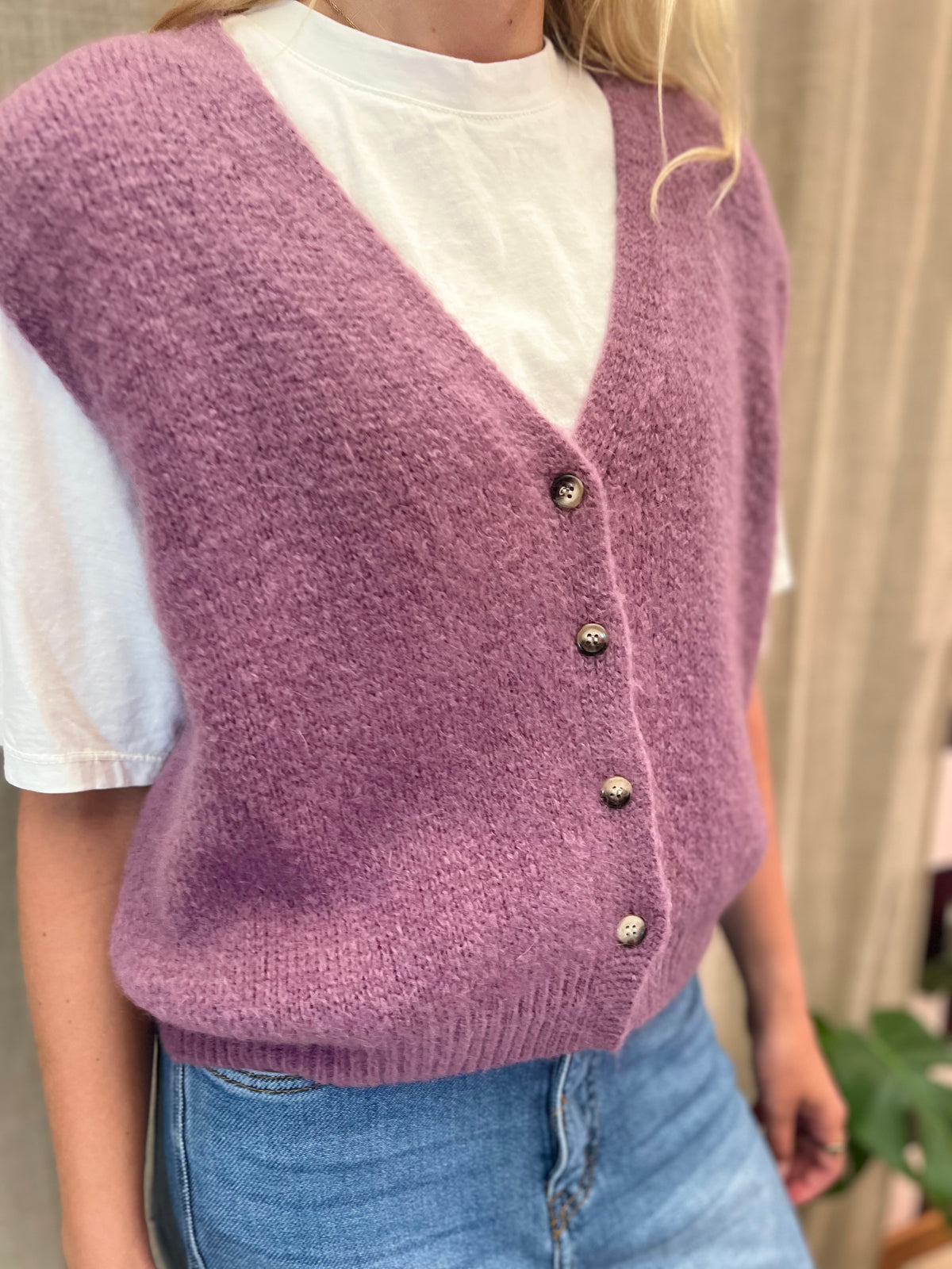 Bodywarmer alpaca lilac