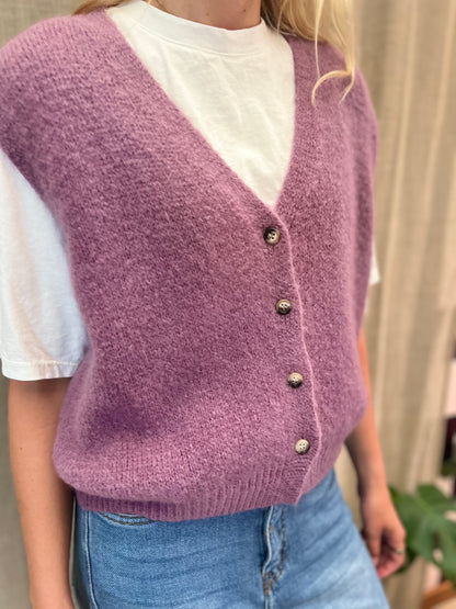 Bodywarmer alpaca lilac