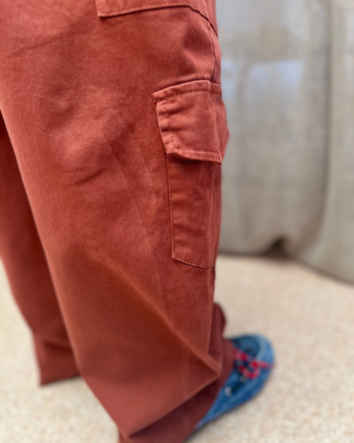Wide Leg Cargo Pants – Rust-balloon shape