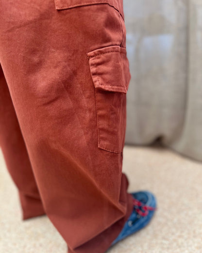 Wide Leg Cargo Pants – Rust-balloon shape
