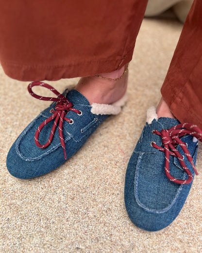 Loafer denim,  mules