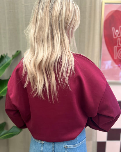 Bordeaux Oversized Sweater 🍒