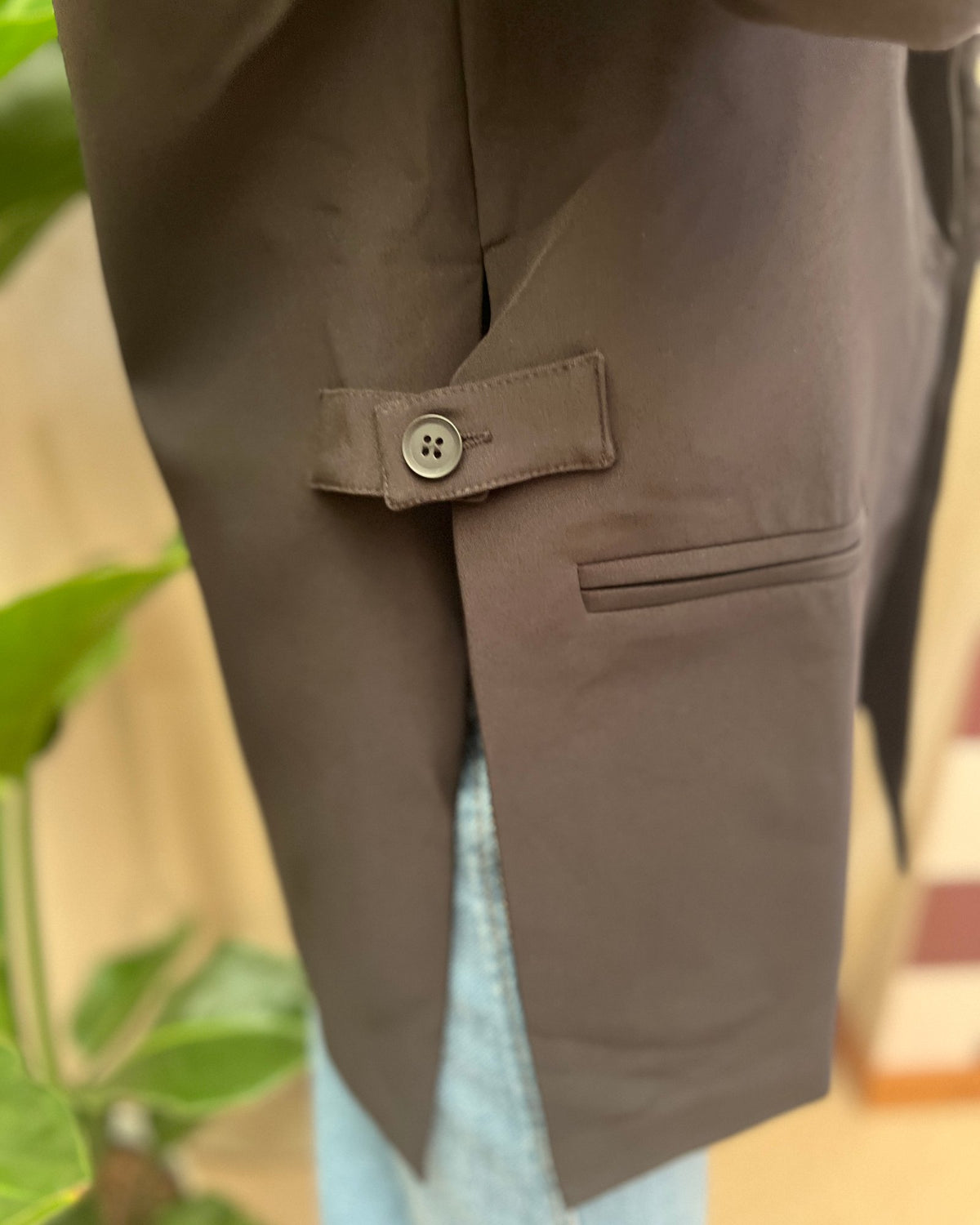 Zwarte blazer mouwloos