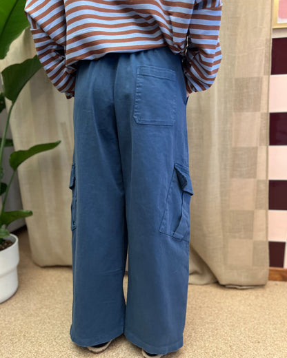 Wide Leg Cargo Pants – Denim Blue 💙
