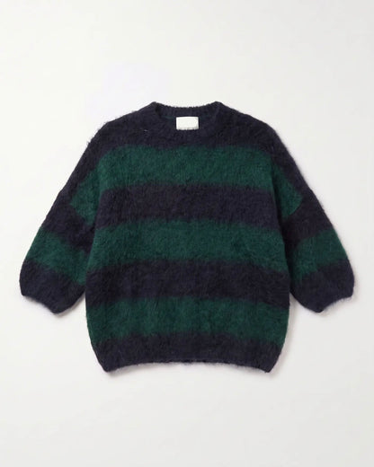Oversized Striped Knit – blauw/groen