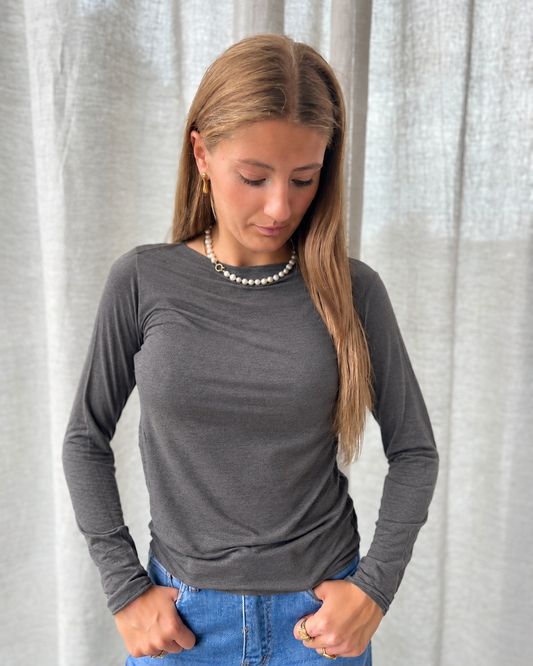 Cashmere Light Top – grijs