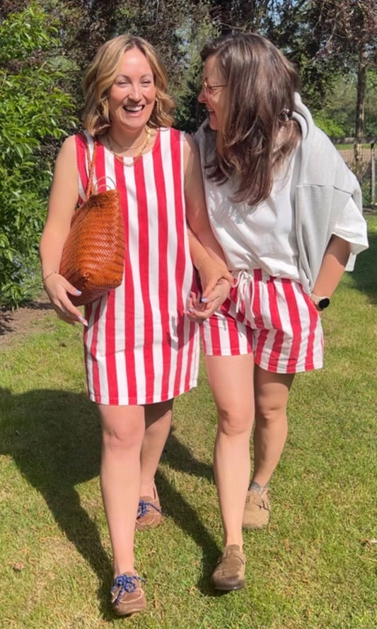 Dress streep rood