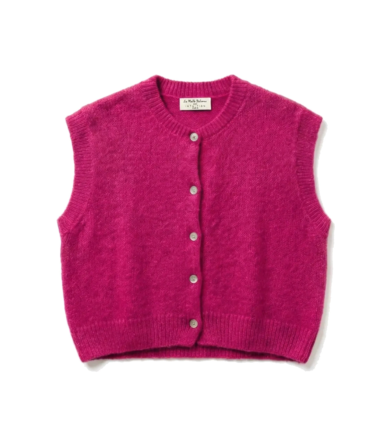Gilet framboise mohair