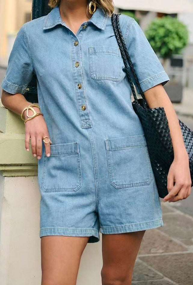 Denim playsuit