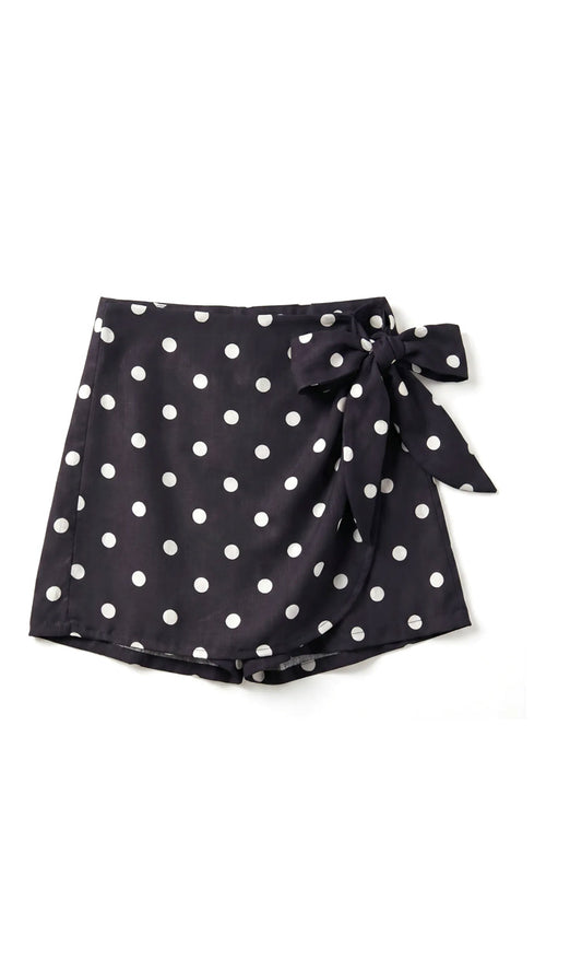 Katoenen printed skort dots